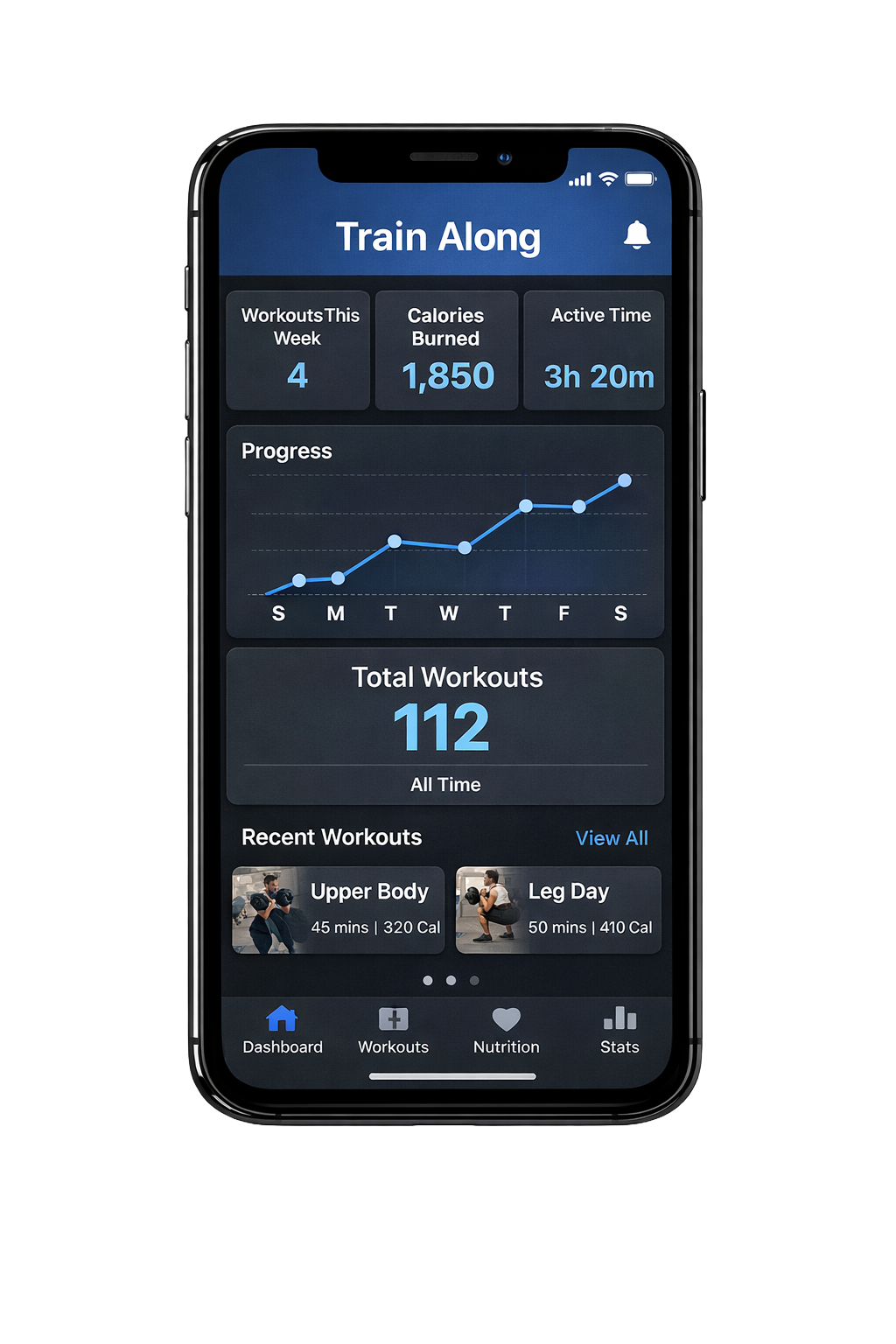Train Along phone app preview