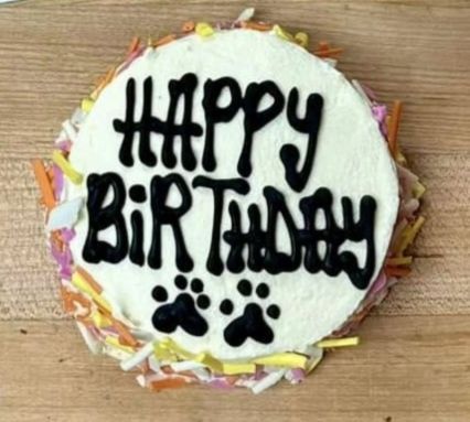 3 inch round dog cake