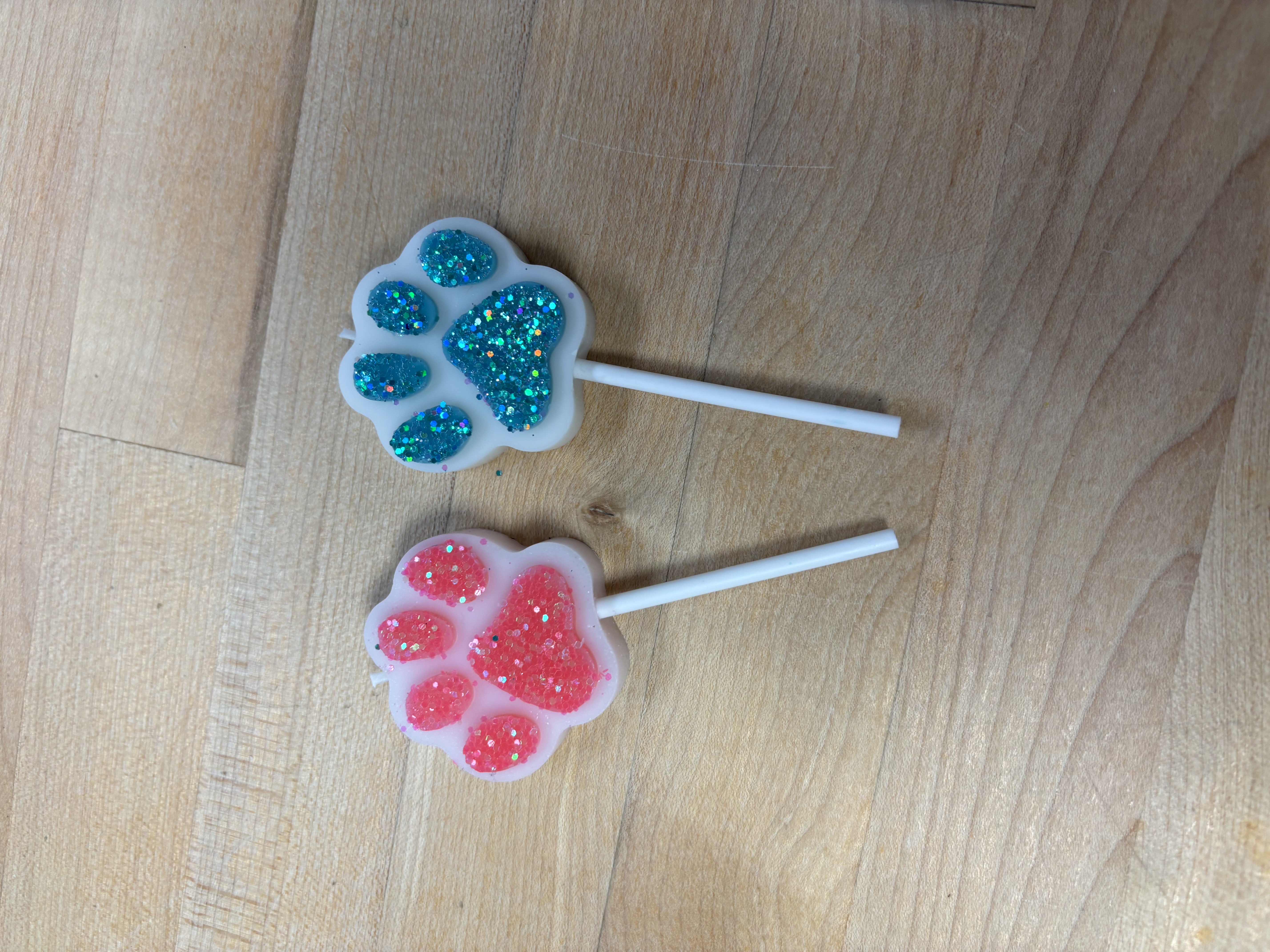 Paw print shaped birthday candles