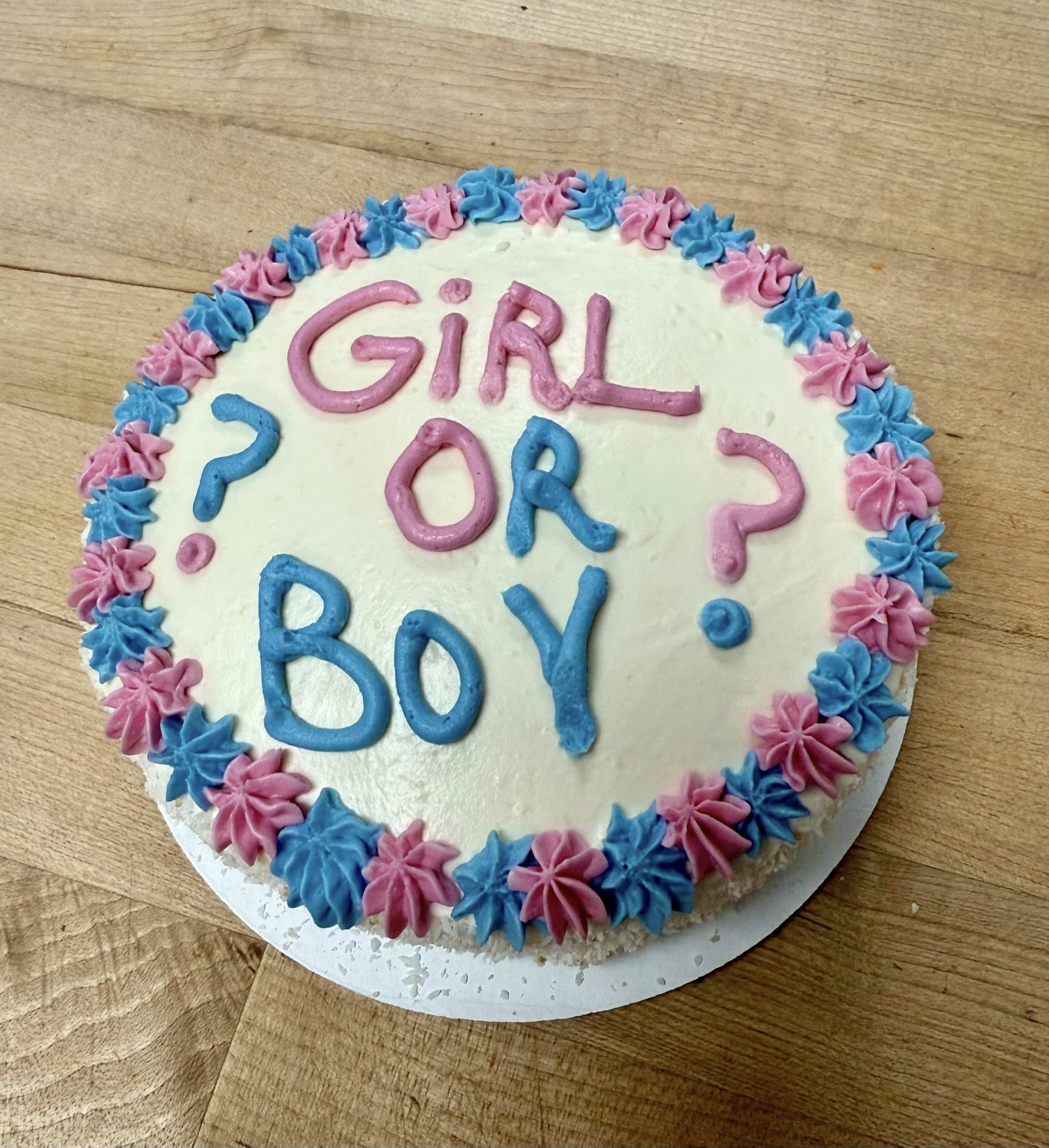dog gender reveal cake