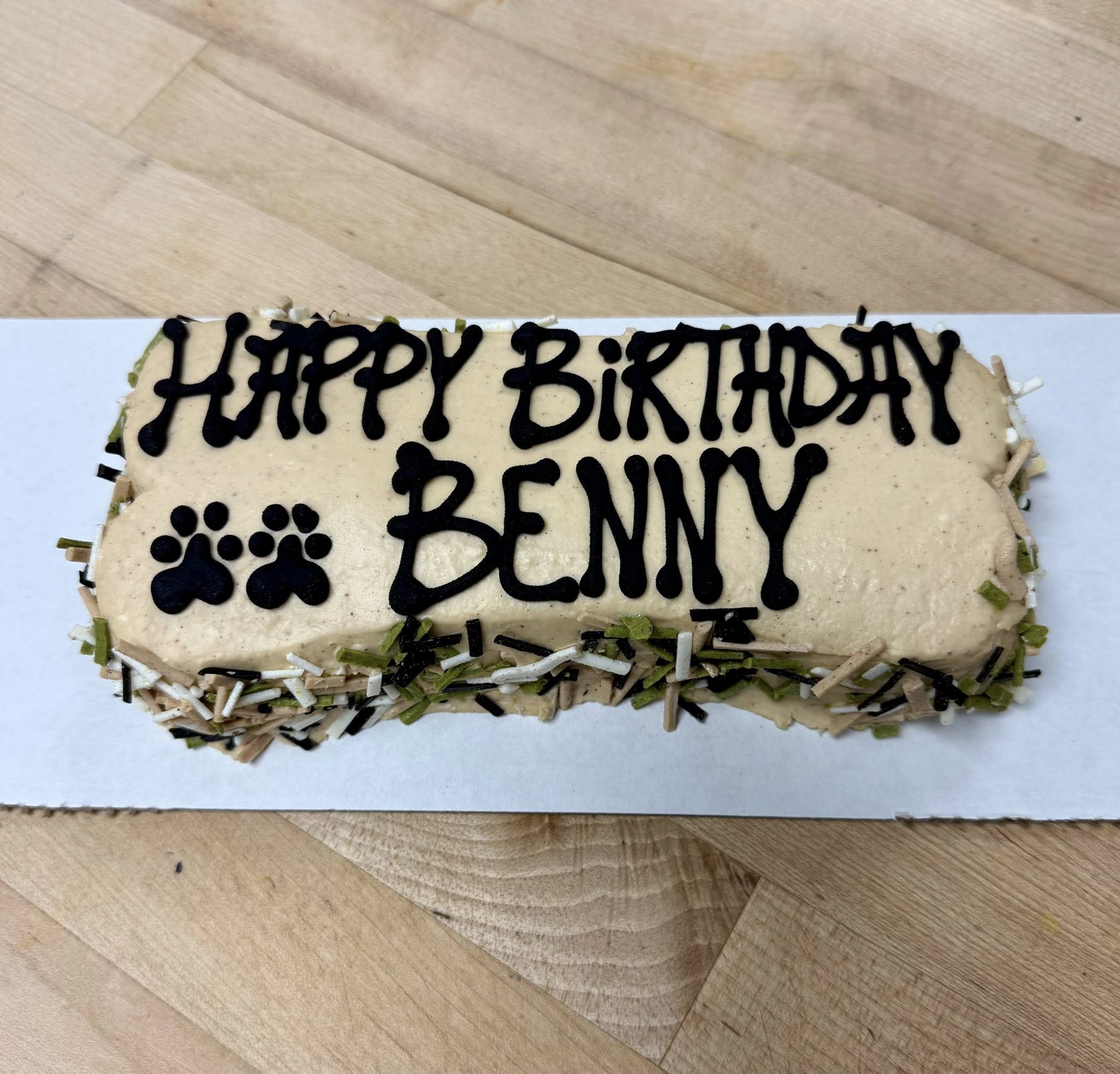 small bone shaped dog cake