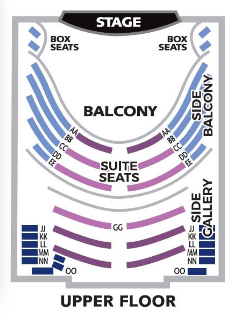 Upper floor seat map