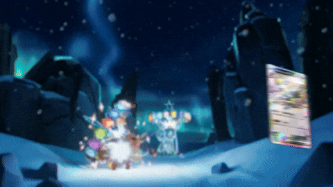 3 cards flipping before flying off