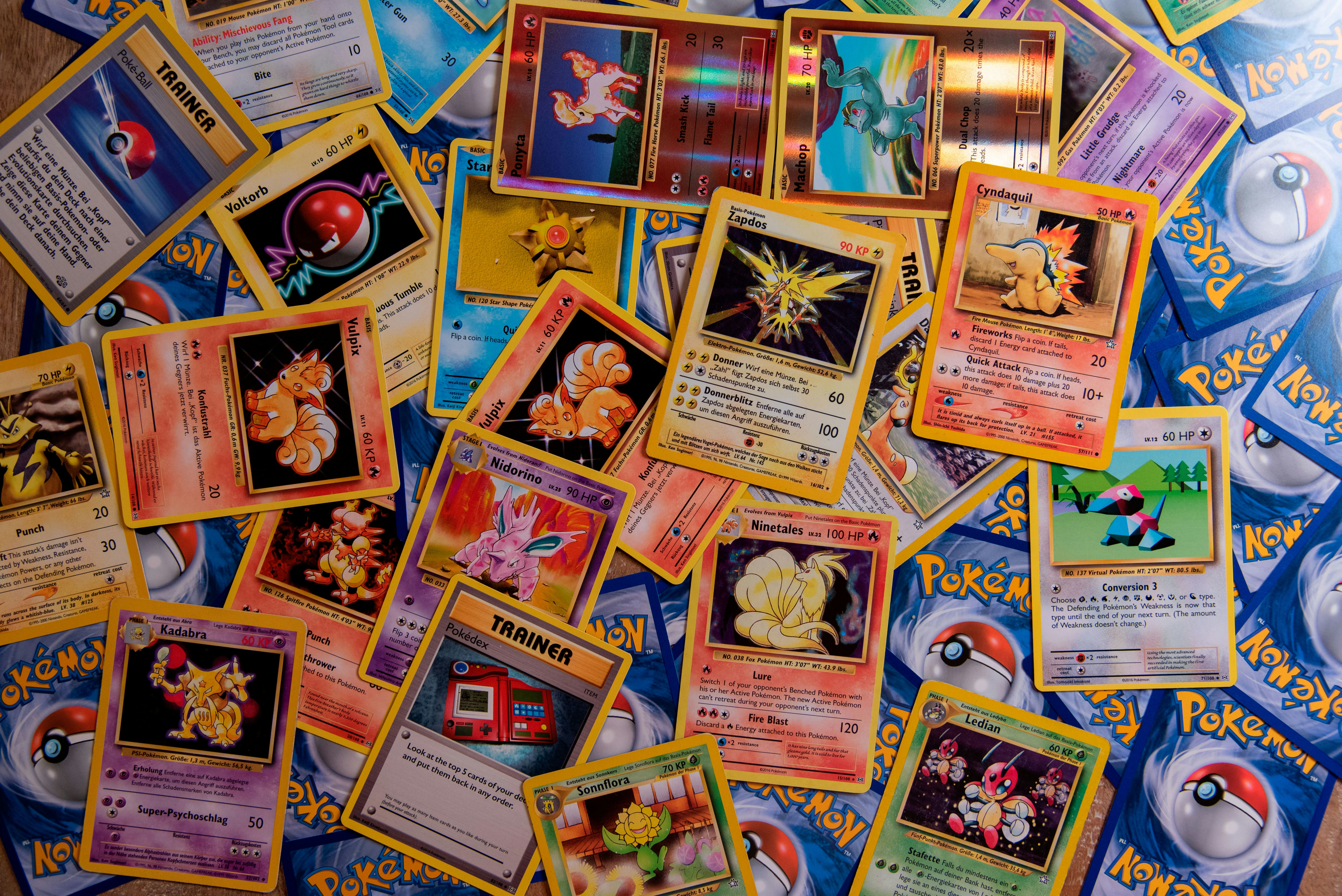 Pile of pokemon cards