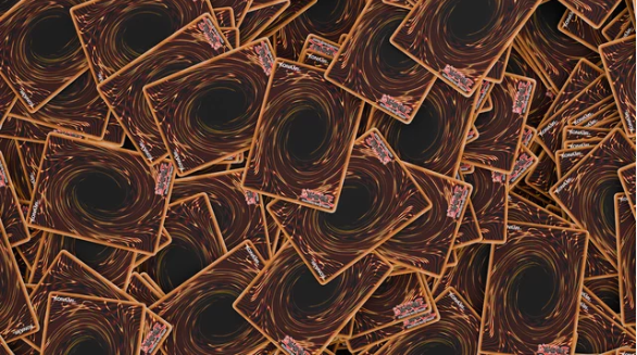 pile of Yu-Gi-Oh cards