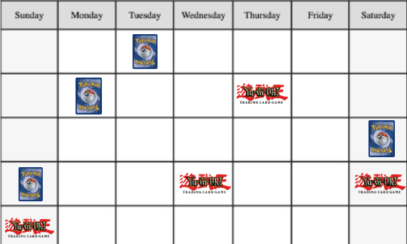 Monthly Tournament Schedule at King's College