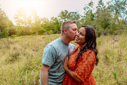 Couple in field