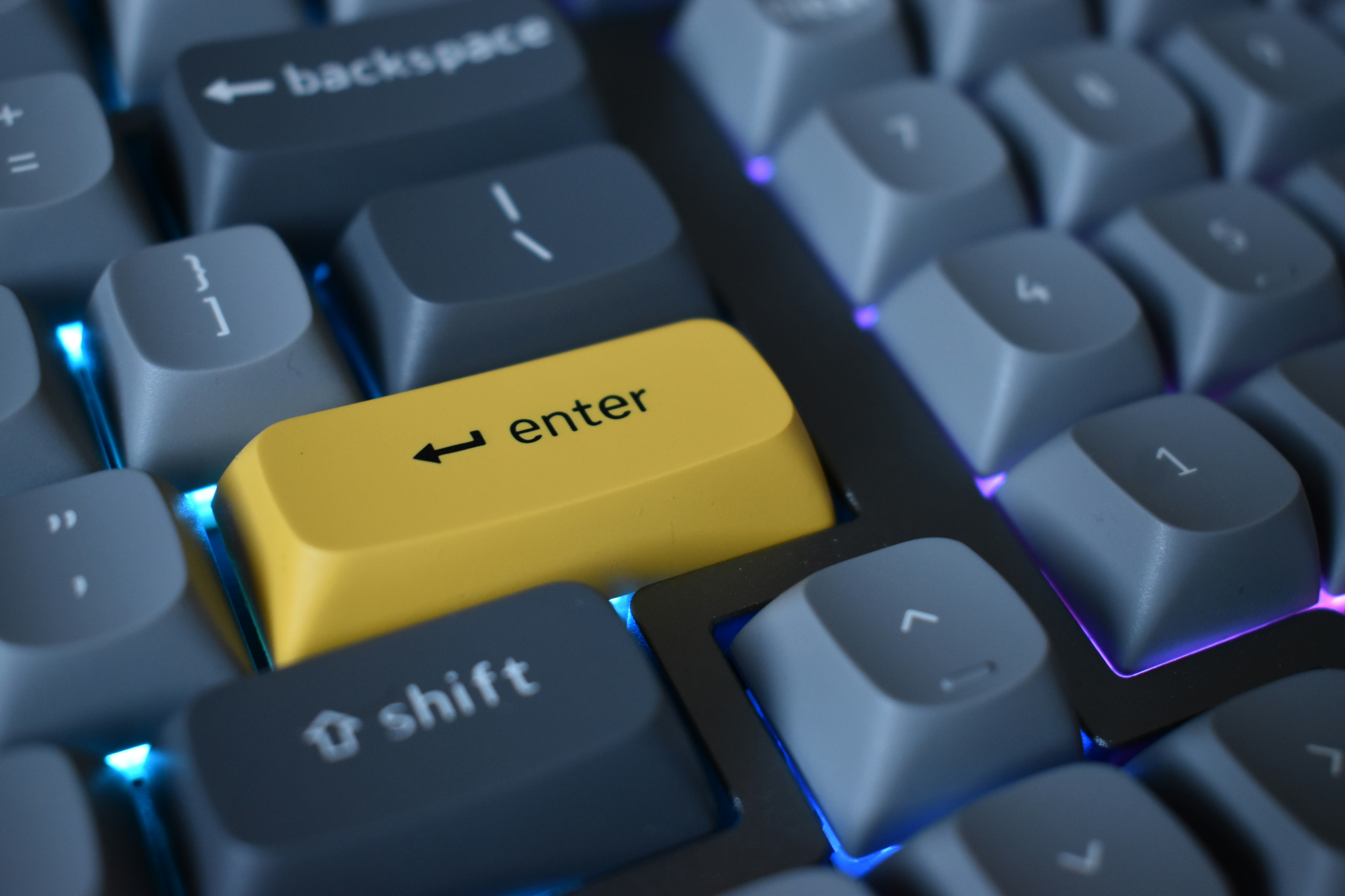 Picture of an enter key on a keyboard