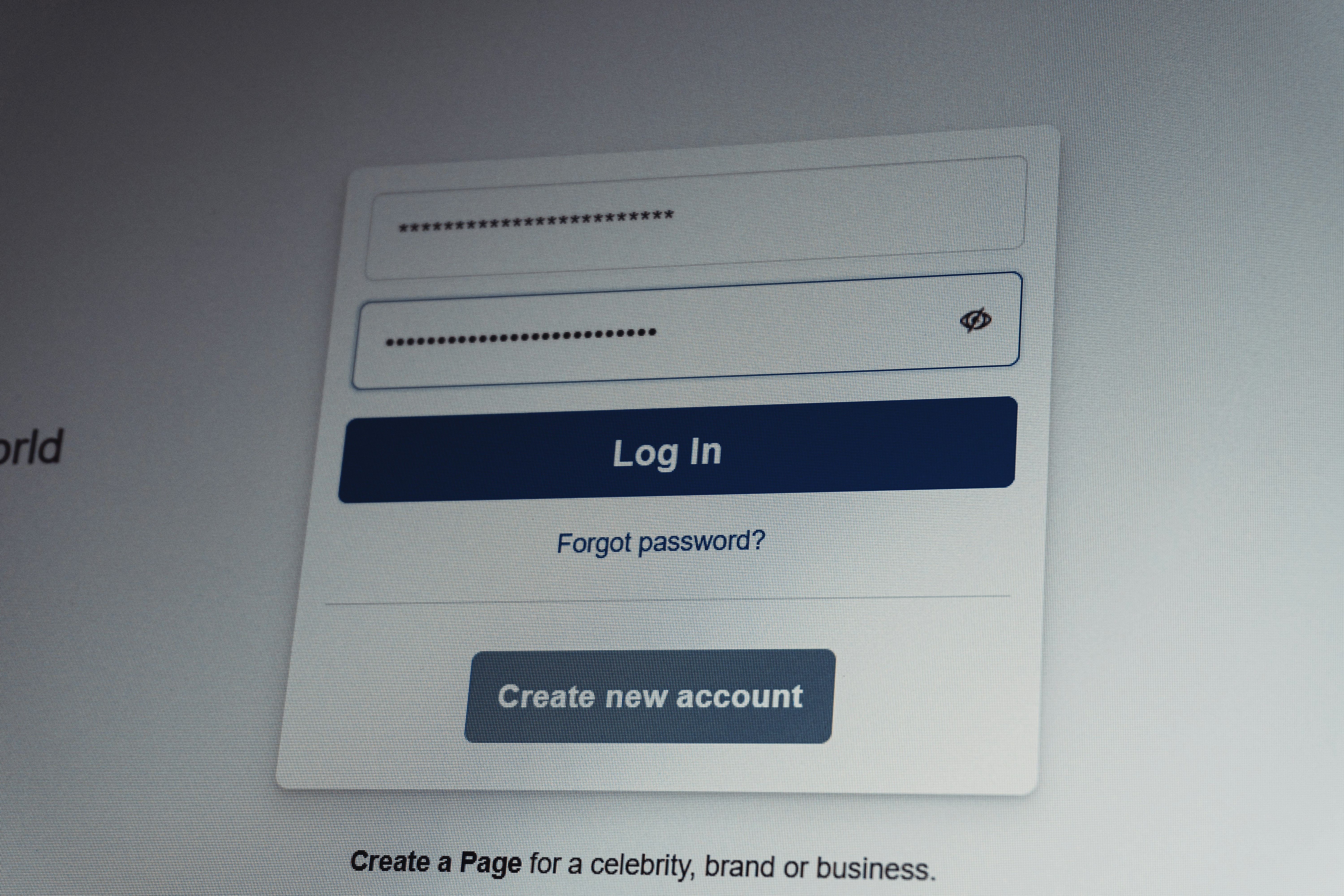 Picture of a login screen with a username and password inputted