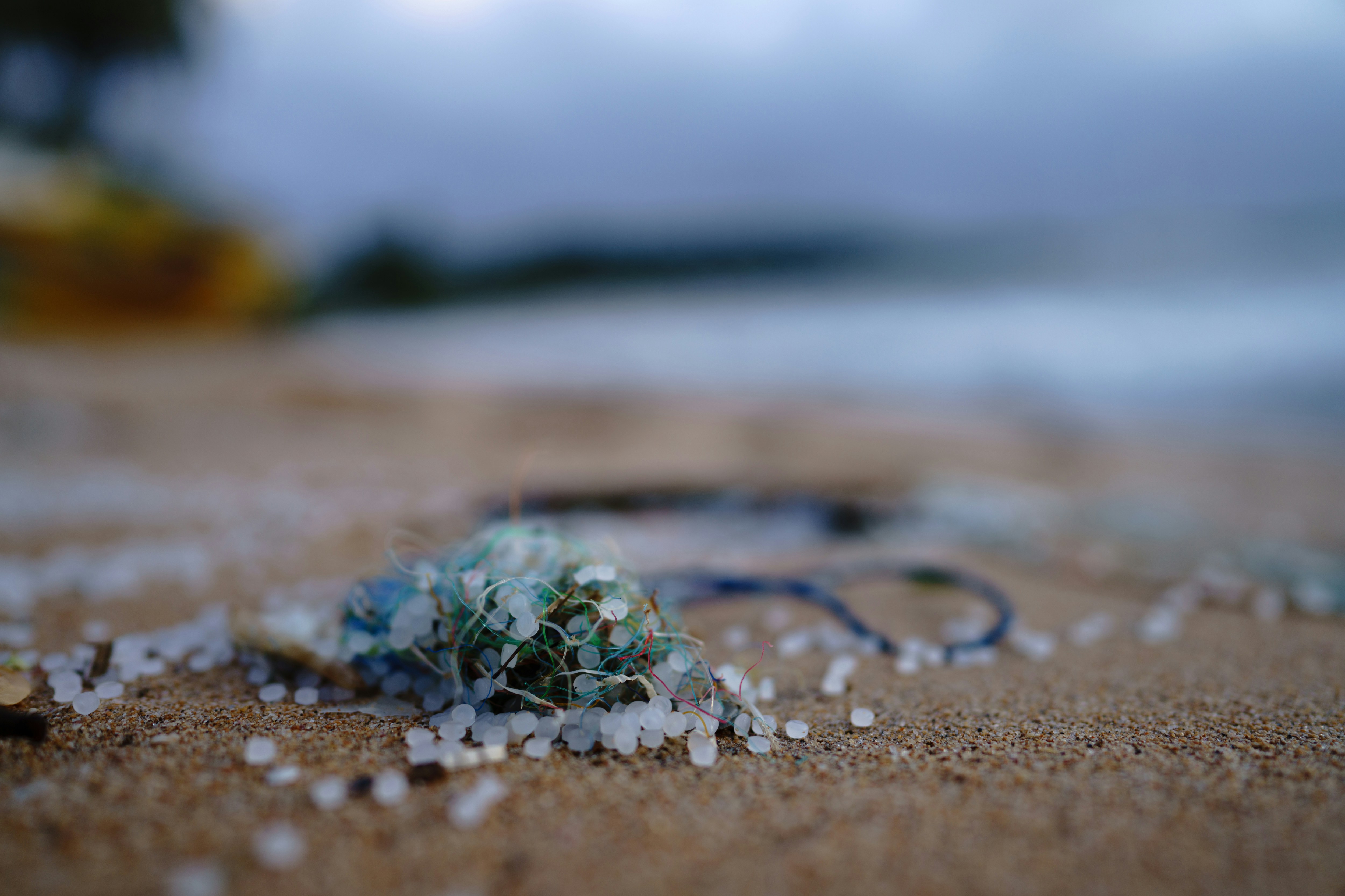 microplastics on a beach